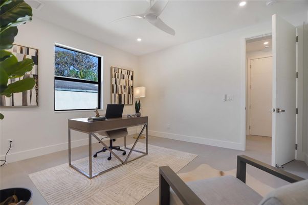 Home Office, Interior, Recessed Lighting