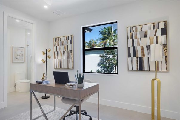 Home Office, Interior, Recessed Lighting
