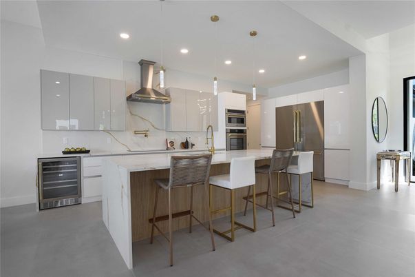 Interior, Kitchen, Pendant Lights, Recessed Lighting, Stainless Steel Appliances