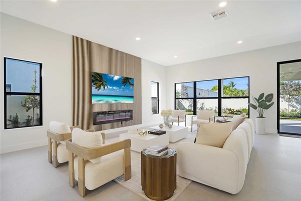 Interior, Living room, Recessed Lighting