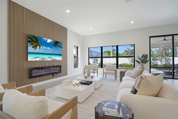 Interior, Living room, Recessed Lighting