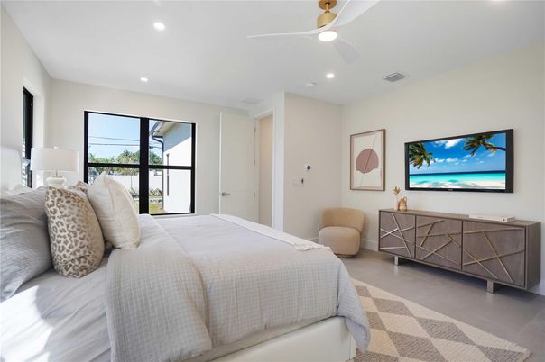 Bedroom, Interior, Recessed Lighting