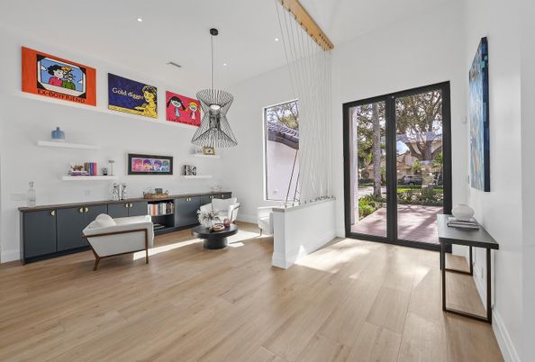 Interior, Pendant Lights, Recessed Lighting, Wood Texture Flooring