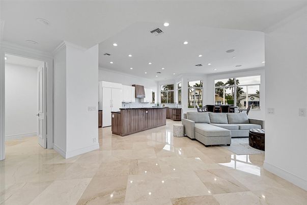 Interior, Kitchen, Living room, Recessed Lighting