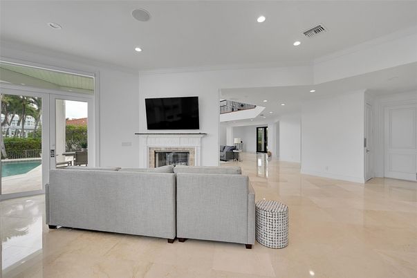 Fireplace, Interior, Living room, Recessed Lighting