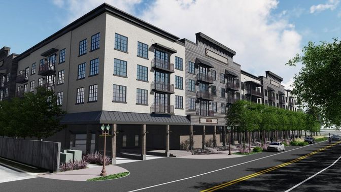 Exterior, Facade, Condo Building