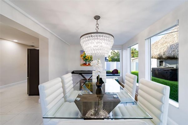 Chandelier, Dining room, Interior, Marble
