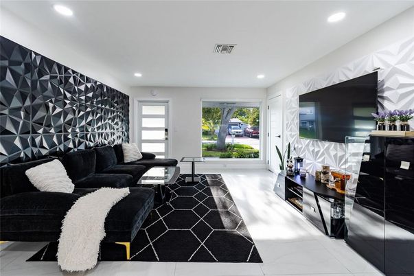 Interior, Living room, Recessed Lighting