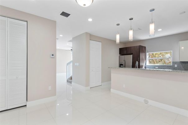 Interior, Kitchen, Pendant Lights, Recessed Lighting, Stainless Steel Appliances