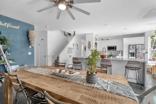 Dining room, Interior, Kitchen, Recessed Lighting, Stainless Steel Appliances