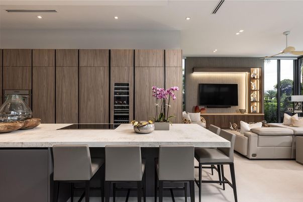 Interior, Kitchen, Living room, Recessed Lighting, Stainless Steel Appliances