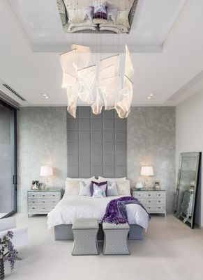 Bedroom, Interior, Pendant Lights, Recessed Lighting
