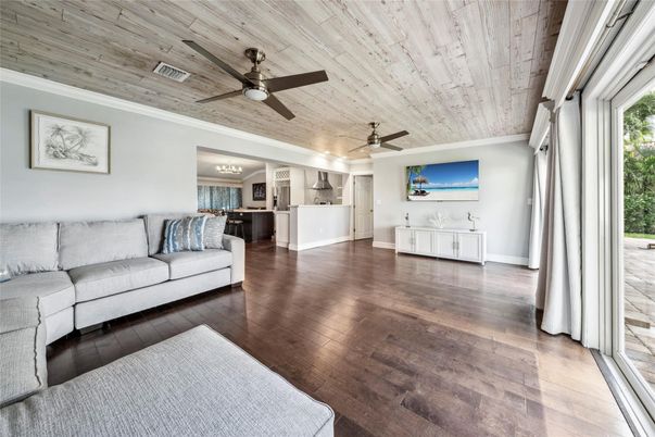 Interior, Kitchen, Living room, Wooden Ceilings, Wood Texture Flooring