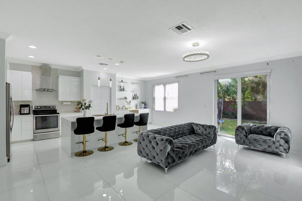 Interior, Kitchen, Pendant Lights, Recessed Lighting, Stainless Steel Appliances