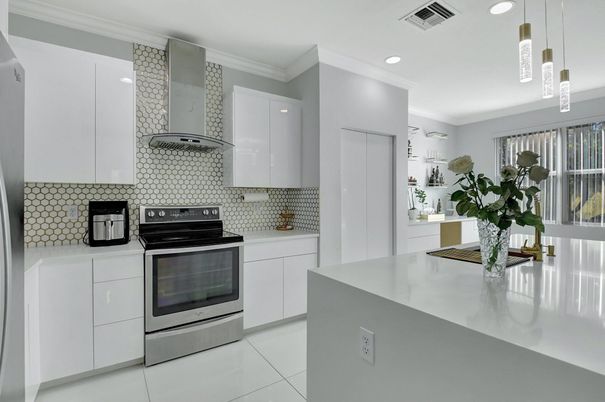 Interior, Kitchen, Pendant Lights, Recessed Lighting, Stainless Steel Appliances