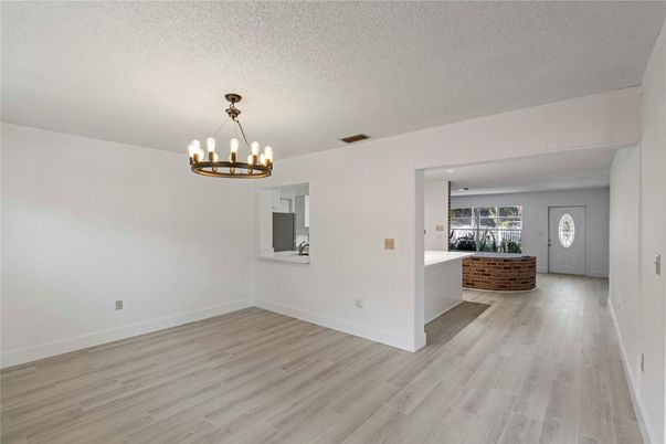 Chandelier, Empty room, Interior, Wood Texture Flooring