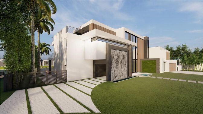 Backyard, Exterior, Facade, Modern