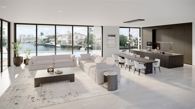 Dining room, Interior, Living room, Recessed Lighting, Water
