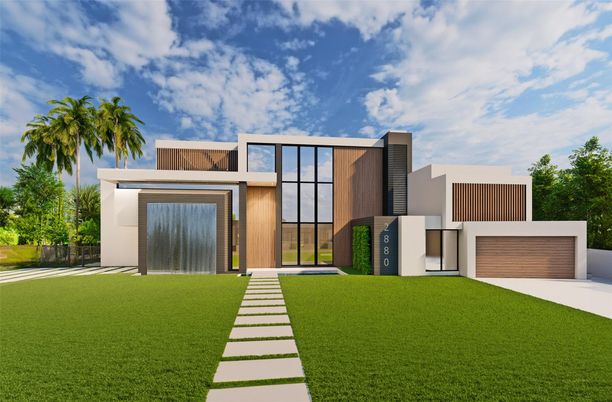 Attached, Backyard, Exterior, Facade, Modern