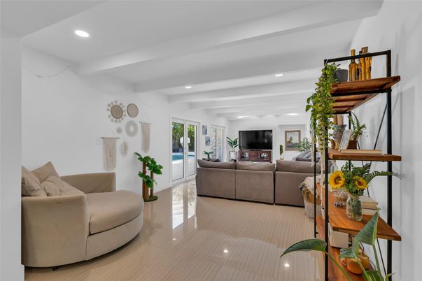 Interior, Living room, Recessed Lighting