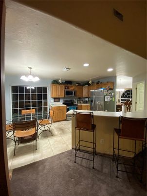 Dining room, Interior, Kitchen, Recessed Lighting