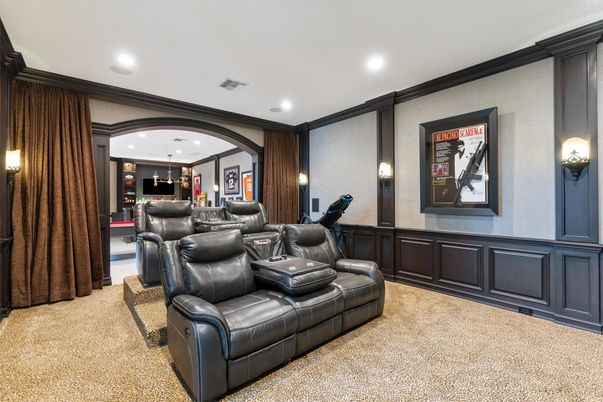 Home Theatre Room, Interior, Projection Screen, Recessed Lighting, Theatre Room