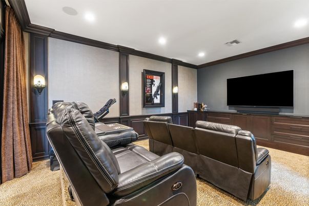Home Theatre Room, Interior, Projection Screen, Recessed Lighting, Theatre Room