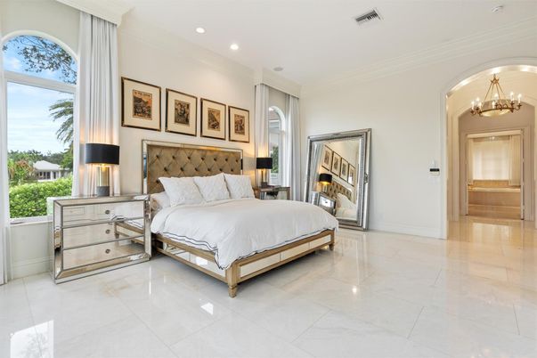 Bedroom, Chandelier, Interior, Recessed Lighting