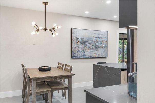 Dining room, Interior, Pendant Lights, Recessed Lighting