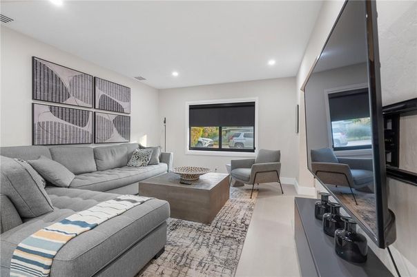 Interior, Living room, Recessed Lighting
