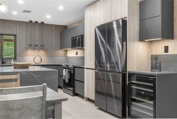 Interior, Kitchen, Recessed Lighting, Stainless Steel Appliances
