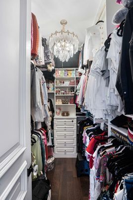 Chandelier, Interior, Walk-in Closets, Wood Texture Flooring