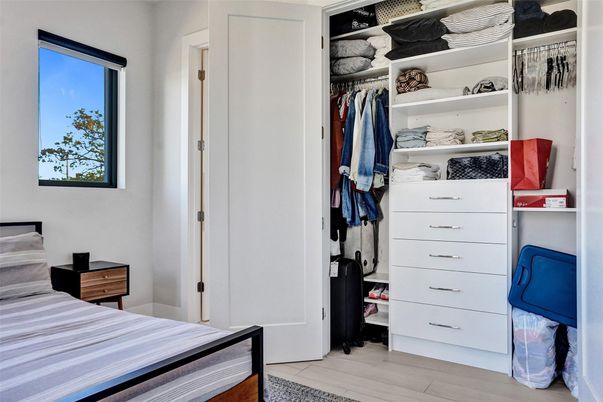 Bedroom, Interior, Walk-in Closets, Wood Texture Flooring