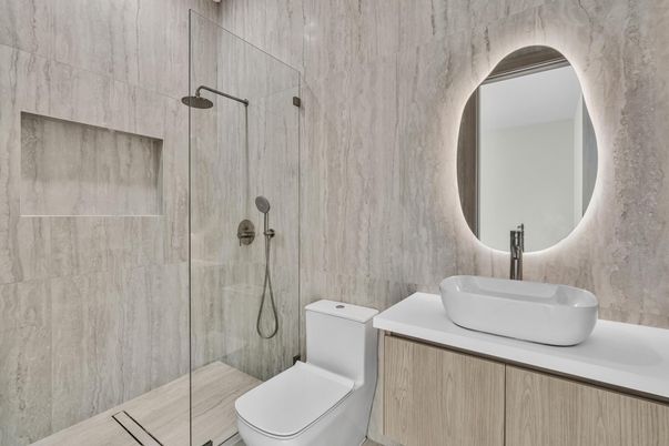 Bathroom, Glass Shower, Interior