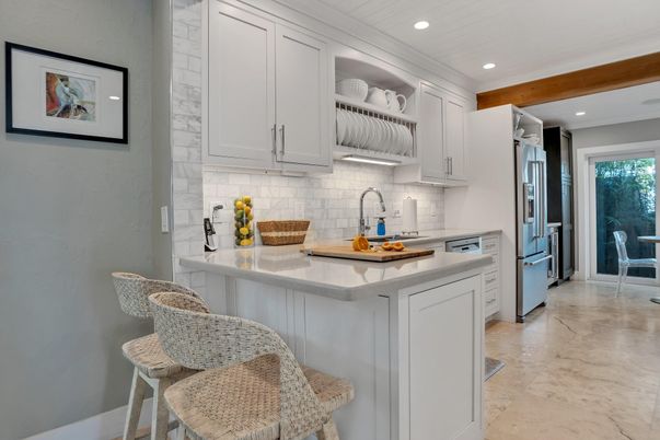 Interior, Kitchen, Recessed Lighting, Wooden Beams
