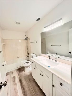 Bathroom, Dual Sink Vanities, Interior, Wood Texture Flooring
