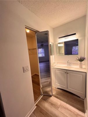 Bathroom, Dual Sink Vanities, Interior, Wood Texture Flooring