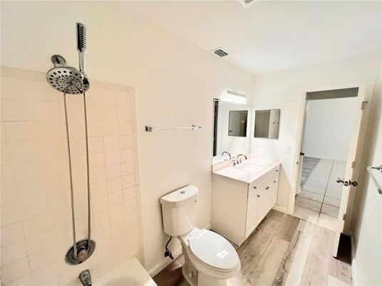 Bathroom, Interior, Wood Texture Flooring