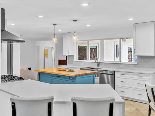 Interior, Kitchen, Pendant Lights, Recessed Lighting, Stainless Steel Appliances