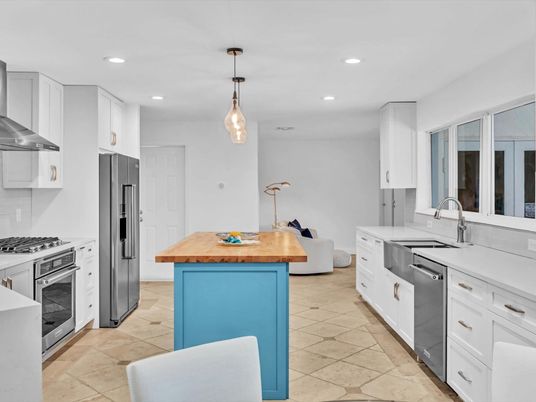 Interior, Kitchen, Pendant Lights, Recessed Lighting, Stainless Steel Appliances