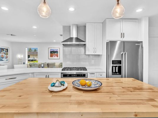 Interior, Kitchen, Pendant Lights, Recessed Lighting, Stainless Steel Appliances