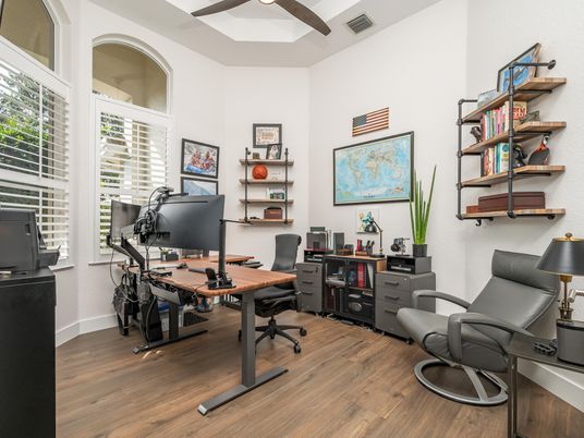Home Office, Interior, Wood Texture Flooring