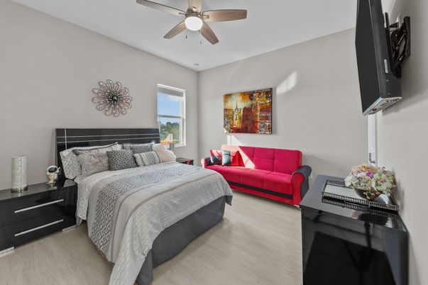 Bedroom, Interior, Wood Texture Flooring