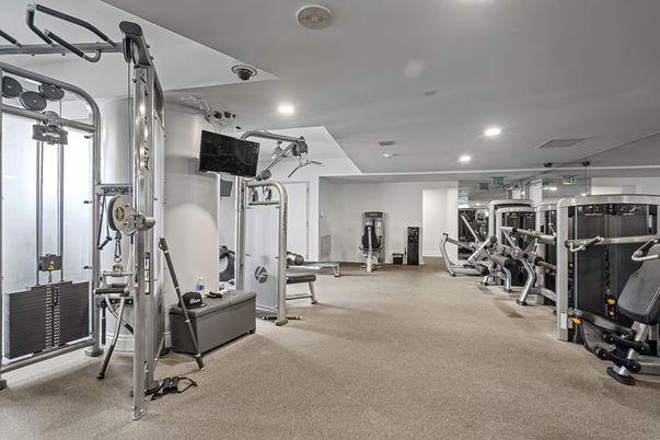 Fitness Equipment, Gym, Interior, Recessed Lighting