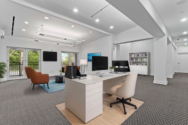 Home Office, Interior, Recessed Lighting