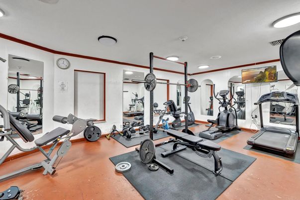 Fitness Equipment, Gym, Interior, Recessed Lighting