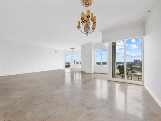 Chandelier, Empty room, Interior