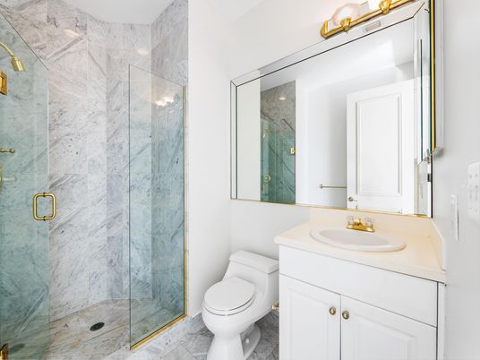 Bathroom, Glass Shower, Interior, Marble Walls