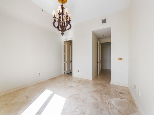 Chandelier, Empty room, Interior