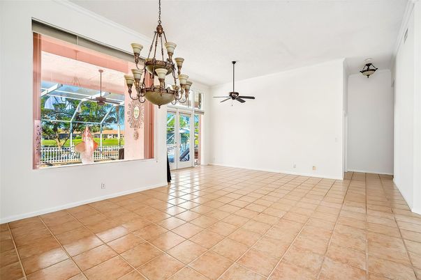 Chandelier, Empty room, Interior